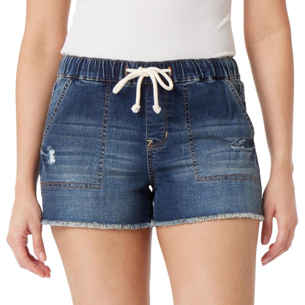 imageWallFlower Womens Tomboy Jogger Shorts Denim MidRise Insta Stretch JuniorsSummer
