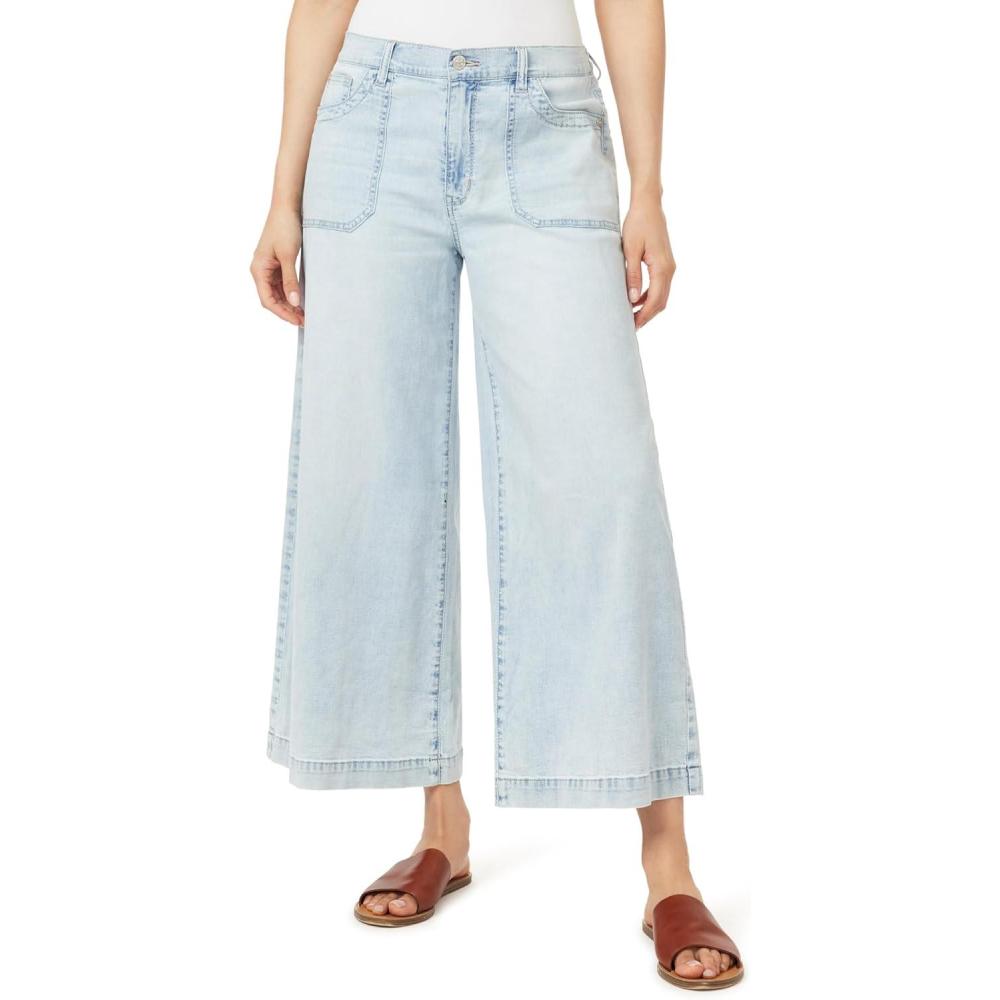 imageWallFlower Womens Tomboy Relaxed 29quot Palazzo Denim MidRise Insta Dreamy Juniors JeansKylie