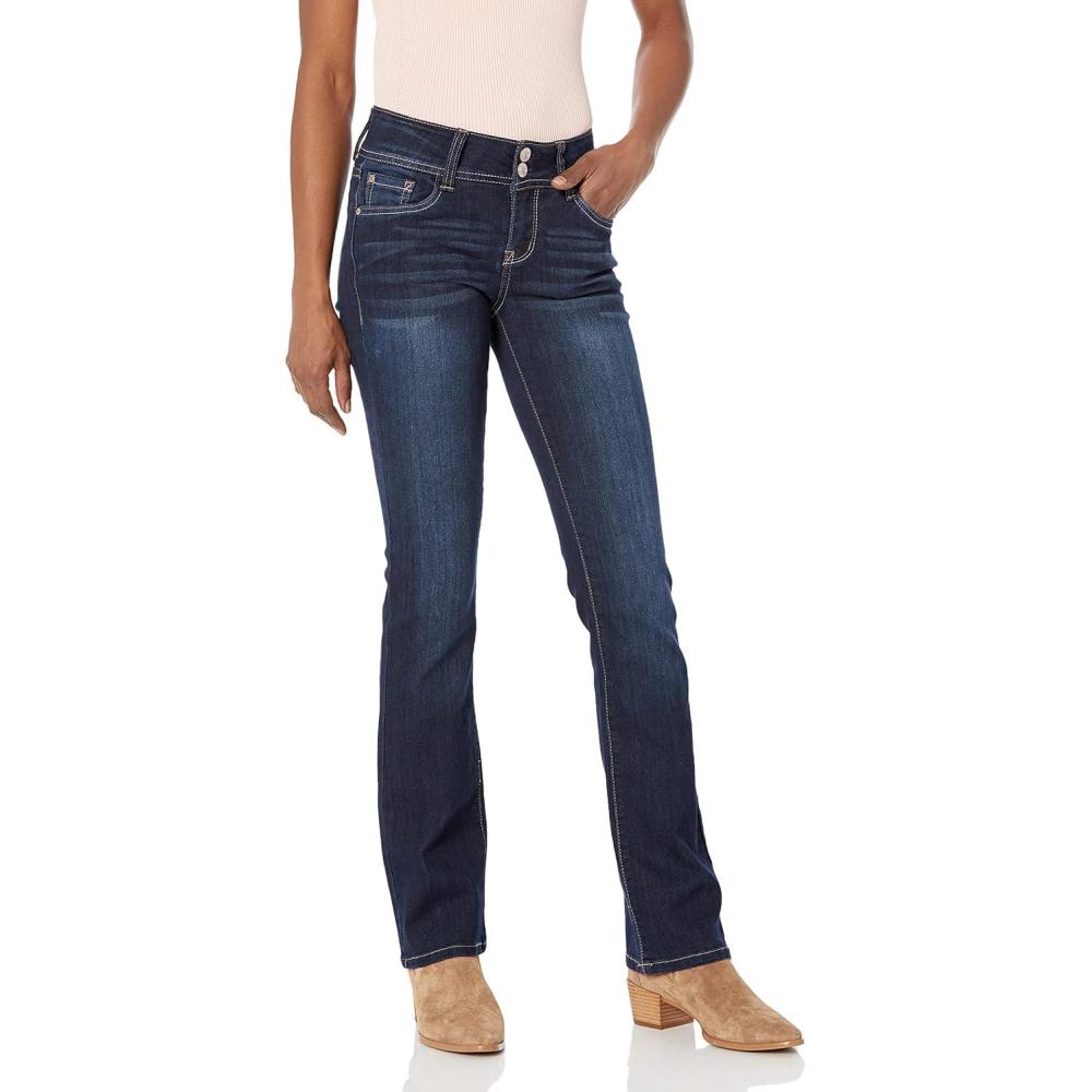 imageWallFlower Womens Ultra Slim Bootcut MidRise Insta Soft Juniors JeansCastle