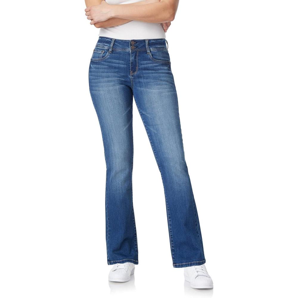 imageWallFlower Womens Ultra Slim Bootcut MidRise Insta Soft Juniors JeansHayden