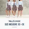 imageWallFlower Womens 2Piece Sweater and Dress Set Elegant Teacher LooksBurgundy and Black Plaid  Black Cardigan