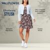 imageWallFlower Womens 2Piece Sweater and Dress Set Elegant Teacher LooksBurgundy and Black Plaid  Black Cardigan