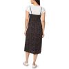 imageWallFlower Womens Annie 2 Piece Yummy Rib Short Sleeve Tee and Rayon Challis Midi Dress SetBlack Tulip BudSnow White