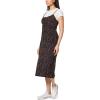 imageWallFlower Womens Annie 2 Piece Yummy Rib Short Sleeve Tee and Rayon Challis Midi Dress SetBlack Tulip BudSnow White
