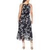 imageWallFlower Womens April Chiffon Belted Maxi DressBlack Paisley