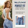 imageWallFlower Womens Boyfriend Straight Denim HighRise Insta Classic Juniors JeansWellie