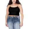 imageWallFlower Womens Carson Insta Smooth Seamless Shelf Bra Camisole 2Pack Standard and PlusBlack NightSnow White