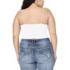 imageWallFlower Womens Carson Insta Smooth Seamless Shelf Bra Camisole 2Pack Standard and PlusBlack NightSnow White