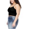 imageWallFlower Womens Carson Insta Smooth Seamless Shelf Bra Camisole 2Pack Standard and PlusBlack NightSnow White