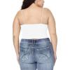 imageWallFlower Womens Carson Insta Smooth Seamless Shelf Bra Camisole 2Pack Standard and PlusSnow WhiteAntlerBlack Night