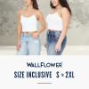 imageWallFlower Womens Carson Insta Smooth Seamless Shelf Bra Camisole 2Pack Standard and PlusSnow WhiteAntlerBlack Night