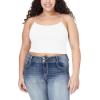 imageWallFlower Womens Carson Insta Smooth Seamless Shelf Bra Camisole 2Pack Standard and PlusSnow WhiteAntlerBlack Night