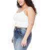 imageWallFlower Womens Carson Insta Smooth Seamless Shelf Bra Camisole 2Pack Standard and PlusSnow WhiteAntlerBlack Night