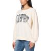 imageWallFlower Womens Dallas Oversized French Terry Graphic SweatshirtAntique White