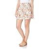imageWallFlower Womens Double Tiered Ruffle Pull on SkirtWhite Earthtone Floral