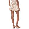 imageWallFlower Womens Double Tiered Ruffle Pull on SkirtWhite Earthtone Floral