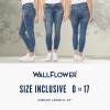 imageWallFlower Womens Fearless Curvy Ankle Denim Super HighRise Insta Vintage Juniors Jeans Sizes 017Connie