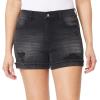 imageWallFlower Womens Fearless Curvy Denim Shorts HighRise Insta Vintage Juniors Standard and PlusMid Carbon