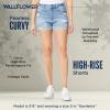 imageWallFlower Womens Fearless Curvy Denim Shorts HighRise Insta Vintage Juniors Standard and PlusSelma