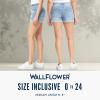 imageWallFlower Womens Fearless Curvy Denim Shorts HighRise Insta Vintage Juniors Standard and PlusSelma
