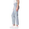 imageWallFlower Womens Fearless Curvy Straight Denim Super HighRise Insta Vintage Juniors JeansAlpine