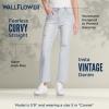 imageWallFlower Womens Fearless Curvy Straight Denim Super HighRise Insta Vintage Juniors JeansConnie