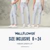 imageWallFlower Womens Fearless Curvy Straight Denim Super HighRise Insta Vintage Juniors JeansConnie