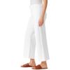 imageWallFlower Womens Fearless Curvy Wide Leg HighRise Juniors 27quot Ankle Denim and Twill PantsBright White