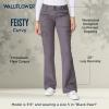 imageWallFlower Womens Feisty Curvy Cargo Flare Low Rise Belted Insta Stretch Juniors PantsBlack Pearl