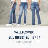 imageWallFlower Womens Feisty Curvy Low Rise Slim Flare Insta Stretch Juniors JeansElle