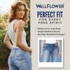 imageWallFlower Womens Feisty Curvy Low Rise Slim Flare Insta Stretch Juniors JeansNash