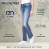 imageWallFlower Womens Feisty Curvy Low Rise Slim Flare Insta Stretch Juniors JeansParadise Belted