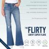 imageWallFlower Womens Flirty Curvy Super Flare High Rise Insta Stretch Juniors JeansCedar