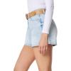 imageWallFlower Womens Girlfriend Flare Denim Shorts HighRise Insta Classic Juniors Standard and PlusWanda