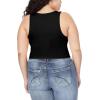 imageWallFlower Womens Insta Smooth Seamless Tank Top 2Pack Standard and PlusBlackWhite Highneck