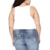 imageWallFlower Womens Insta Smooth Seamless Tank Top 2Pack Standard and PlusBlackWhite Highneck