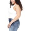 imageWallFlower Womens Insta Smooth Seamless Tank Top 2Pack Standard and PlusBlackWhite Highneck