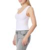 imageWallFlower Womens Insta Smooth Seamless Tank Top 2Pack Standard and PlusBlackWhite Vneck