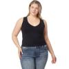 imageWallFlower Womens Insta Smooth Seamless Tank Top 2Pack Standard and PlusBlackWhite Vneck