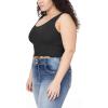 imageWallFlower Womens Insta Smooth Seamless Tank Top 2Pack Standard and PlusWhiteBlack Highneck