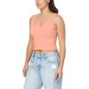 imageWallFlower Womens Insta Smooth Seamless Tank Tops 3Pack Standard and PlusSnow WhiteBlack NightPeach Pearl