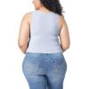 imageWallFlower Womens Insta Smooth Seamless Tank Tops 3Pack Standard and PlusSnow WhiteBlack NightZen Blue