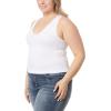 imageWallFlower Womens Insta Smooth Seamless Tank Tops 3Pack Standard and PlusSnow WhiteBlack NightZen Blue