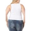 imageWallFlower Womens Insta Smooth Seamless Tank Tops 3Pack Standard and PlusSnow WhiteBlack NightZen Blue