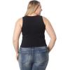 imageWallFlower Womens Insta Smooth Seamless Tank Tops 3Pack Standard and PlusSnow WhiteBlack NightZen Blue