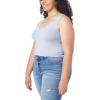 imageWallFlower Womens Insta Smooth Seamless Tank Tops 3Pack Standard and PlusSnow WhiteBlack NightZen Blue