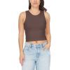 imageWallFlower Womens Insta Smooth Seamless Tank Tops 3Pack Standard and PlusSnow WhiteFrench RoastBlack Night