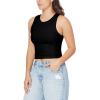 imageWallFlower Womens Insta Smooth Seamless Tank Tops 3Pack Standard and PlusSnow WhiteFrench RoastBlack Night