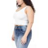 imageWallFlower Womens Insta Smooth Seamless Tank Tops 3Pack Standard and PlusSnow WhiteImpalaAzurine