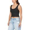 imageWallFlower Womens Insta Smooth Seamless Tank Tops 3Pack Standard and PlusSnow WhiteLily GreenBlack Night